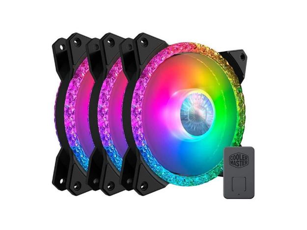 imagem de Kit Cooler P/ Gabinete Cooler Master Masterfan Mf120 Prismatic 3in1 Argb Gen 2, com Controle Argb - Mfy-B2dn-203pa-R1