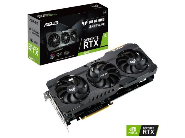 imagem de Placa de Video Asus Geforce Rtx 3060 Ti 8gb Gddr6 256 Bits Lhr * - Tuf-Rtx3060ti-O8g-V2-Gaming