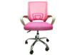 imagem de Cadeira de Escritorio Pctop Home Office Fit Branca e Rosa - 1001