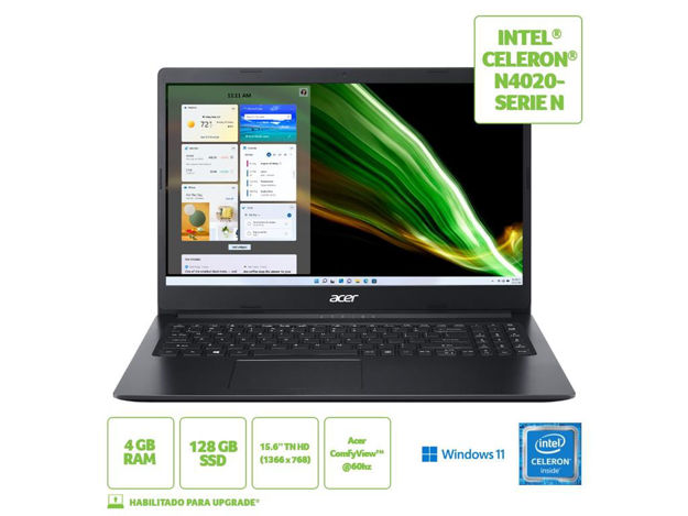 imagem de Notebook Acer A315-34-C9wh Aspire 3 Intel Celeron N4020 Win 11 4gb 128gb Ssd 15,6" Hd - Nx.Hrnal.005