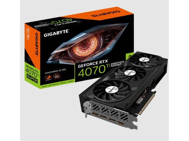 imagem de Placa de Video Gigabyte Geforce Rtx 4070 Ti Super 16gb Gddr6x 256 Bits - Gv-N407tswf3oc-16gd