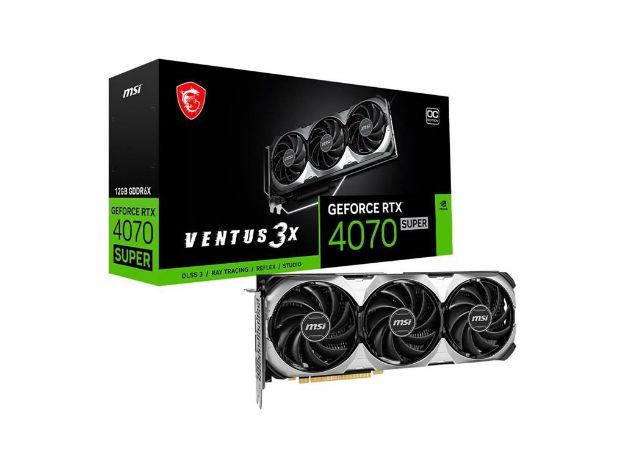 imagem de Placa de Video Msi Geforce Rtx 4070 Super 12g Ventus 3x Oc Gddr6x 192 Bits - 912-V513-643