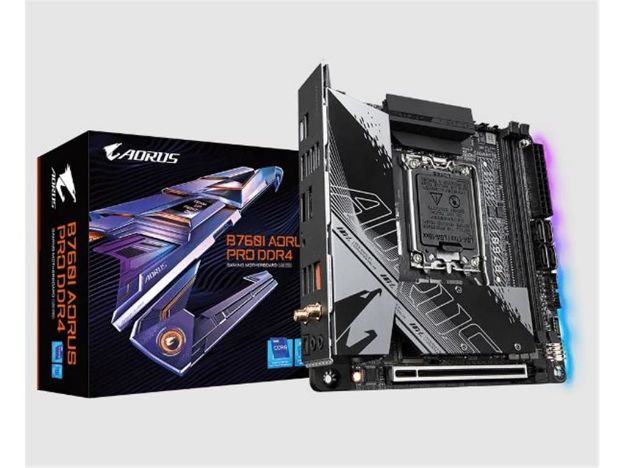imagem de Placa Mae Gigabyte Intel Lga (1700) Ddr4 Mini Itx - B760i Aorus Pro Ddr4 1.1
