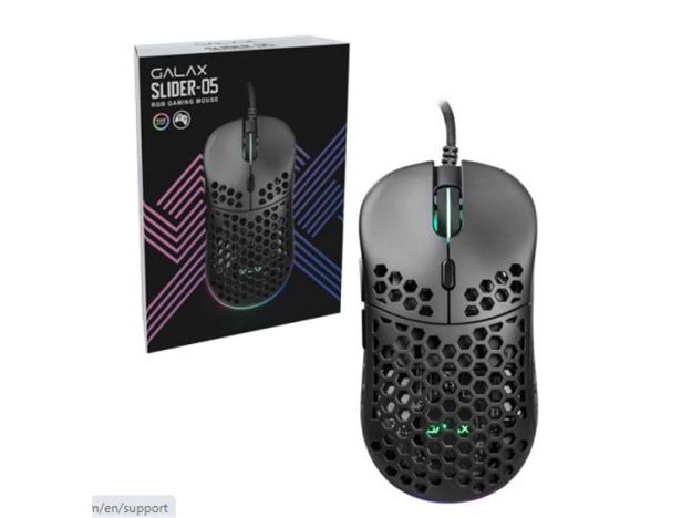 imagem de Mouse Gamer Galax Slider-05 com Fio Usb 10000 Dpi Preto 1 Switch Rgb - Mgs05p258rg2b0