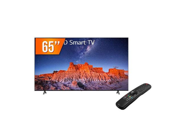 imagem de Tv Lg 65" Smart Uhd 4k Hdr 3x Hdmi 2x Usb Wifi Bluetooth Inteligencia Artificial - 65uq801c0sb.Bwz