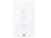 imagem de Interruptor Touch Inteligente 3 Botoes Wi-Fi 10a + Rf com Placa 4x2 Weg Home Branco.