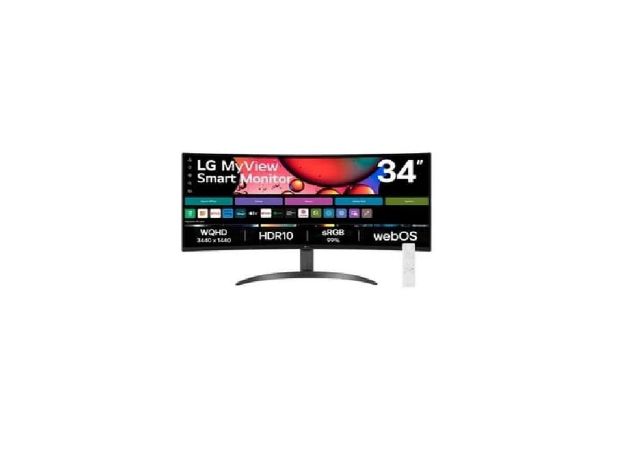 imagem de Monitor Lg 34" Led/Va Curvo Wquadhd 100hz 5ms Hdmi Usb Airplay - 34sr60qc-B.Awzm