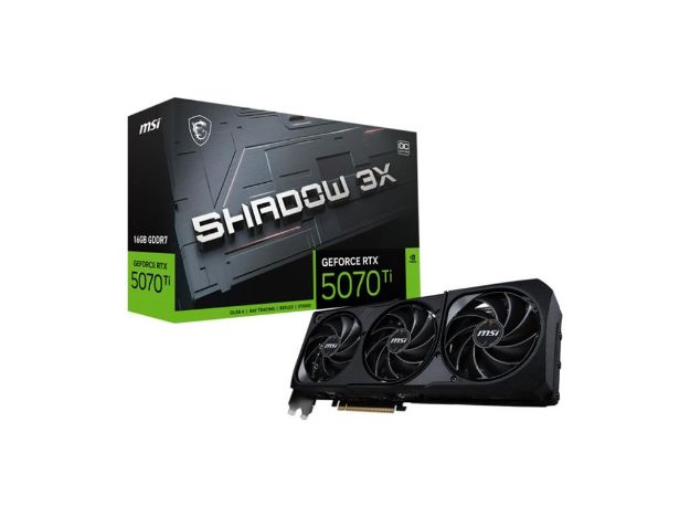 imagem de Placa de Video Msi Geforce Rtx 5070 Ti 16g Shadow 3x Oc Gddr7 256 Bits - 912-V531-097