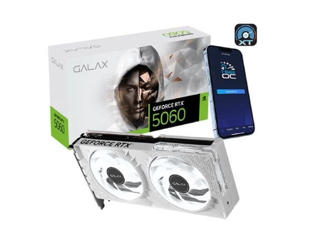 imagem de Placa de Video Galax Geforce Rtx 5060 1-Click Oc White 8gb Gddr7 128 Bits - 56nsn8mdcqle