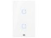 imagem de Interruptor Touch Inteligente 2 Botoes Wi-Fi 10a + Rf com Placa 4x2 Weg Home Branco.