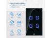 imagem de Interruptor Touch Inteligente 4 Botoes Wi-Fi 10a + Rf com Placa 4x2 Weg Home Preto.