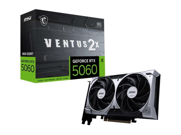 imagem de Placa de Video Msi Geforce Rtx 5060 8g Ventus 2x Oc 8gb Gddr7 128 Bits - 912-V537-017