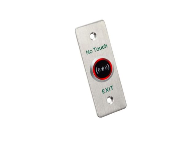 imagem de Botoeira/Botao de Saida sem Toque Aco Inoxidavel Hikvision Ds-K7p04 90x35x37.7mm